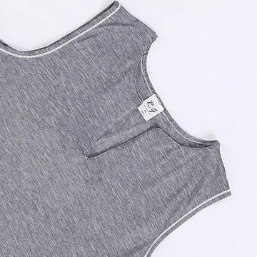 تيشيرت بدون اكمام حريمي رمادي من ازياء